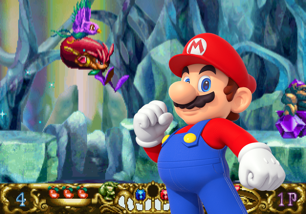 Hidden Mario image discovered in for Saturn Astal SEGA 