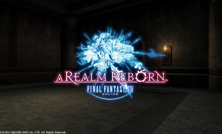 Mordion Gaol, the jail players caught using FFXIV mods are sent to, with the FFXIV logo on top