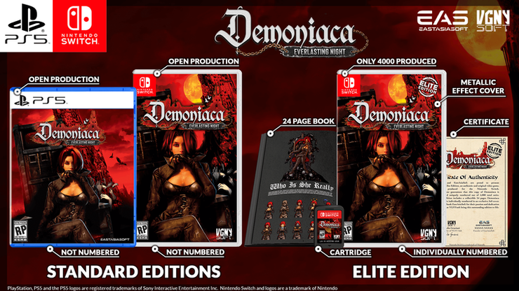 Demoniaca standard and elite editions