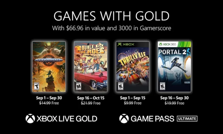 Xbox Gold September Games lineup